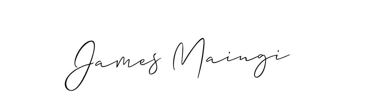 How to make James Maingi signature? Allison_Script is a professional autograph style. Create handwritten signature for James Maingi name. James Maingi signature style 2 images and pictures png