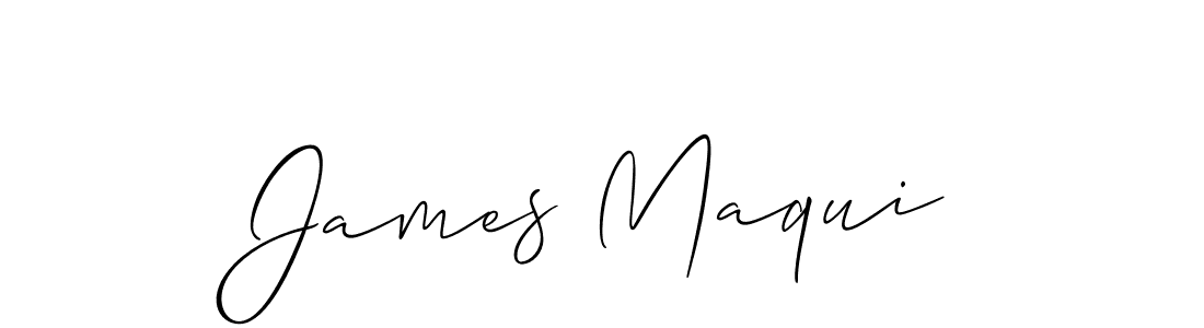 How to make James Maqui signature? Allison_Script is a professional autograph style. Create handwritten signature for James Maqui name. James Maqui signature style 2 images and pictures png