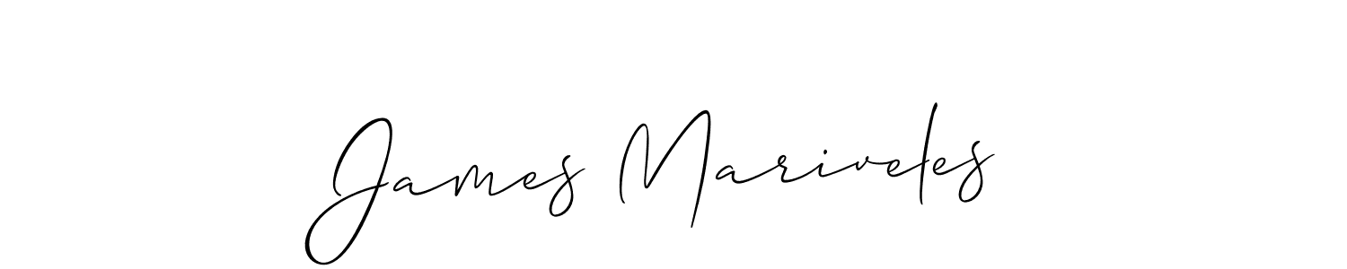 The best way (Allison_Script) to make a short signature is to pick only two or three words in your name. The name James Mariveles include a total of six letters. For converting this name. James Mariveles signature style 2 images and pictures png