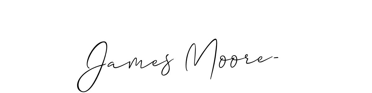 How to make James Moore- name signature. Use Allison_Script style for creating short signs online. This is the latest handwritten sign. James Moore- signature style 2 images and pictures png