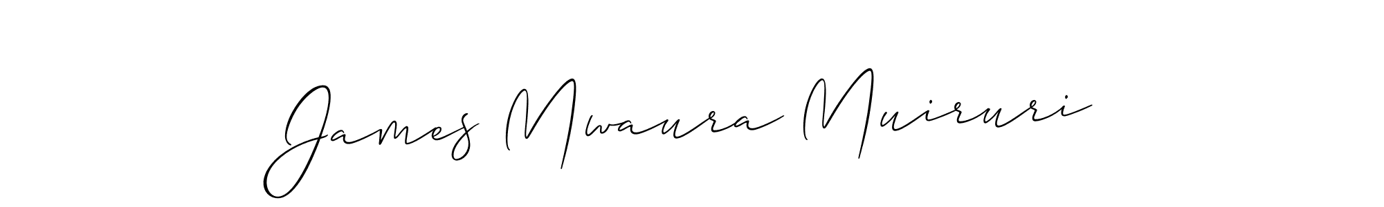 How to make James Mwaura Muiruri signature? Allison_Script is a professional autograph style. Create handwritten signature for James Mwaura Muiruri name. James Mwaura Muiruri signature style 2 images and pictures png