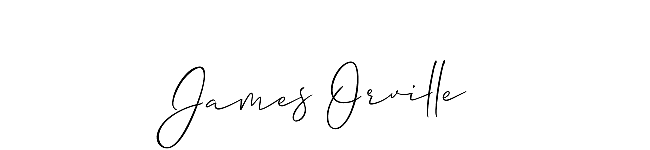 Make a beautiful signature design for name James Orville. With this signature (Allison_Script) style, you can create a handwritten signature for free. James Orville signature style 2 images and pictures png
