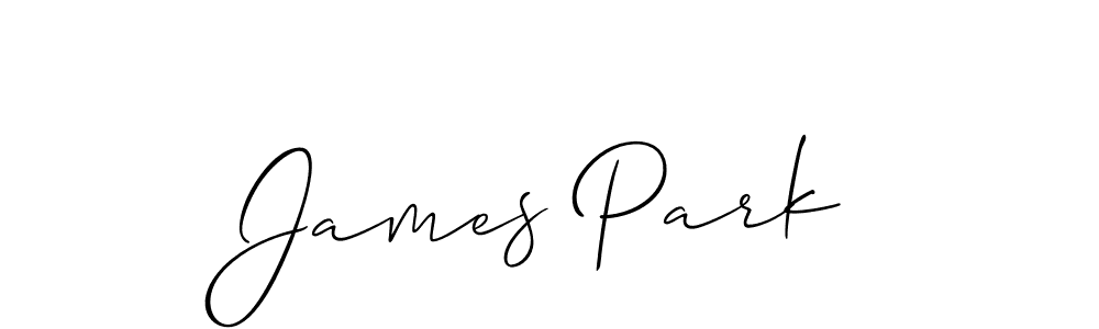 How to make James Park name signature. Use Allison_Script style for creating short signs online. This is the latest handwritten sign. James Park signature style 2 images and pictures png