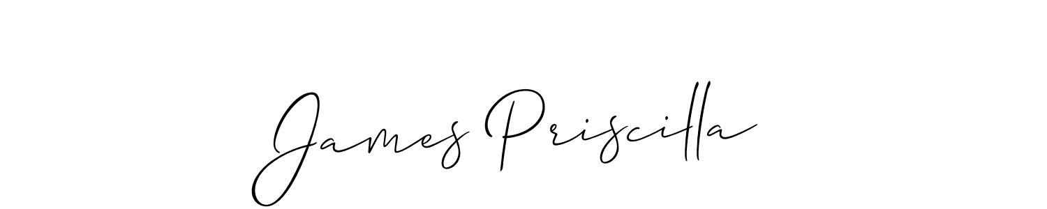 You should practise on your own different ways (Allison_Script) to write your name (James Priscilla) in signature. don't let someone else do it for you. James Priscilla signature style 2 images and pictures png