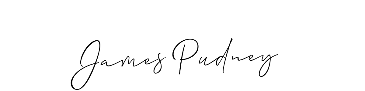 James Pudney stylish signature style. Best Handwritten Sign (Allison_Script) for my name. Handwritten Signature Collection Ideas for my name James Pudney. James Pudney signature style 2 images and pictures png