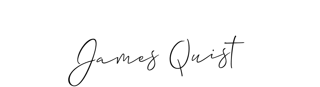 Design your own signature with our free online signature maker. With this signature software, you can create a handwritten (Allison_Script) signature for name James Quist. James Quist signature style 2 images and pictures png
