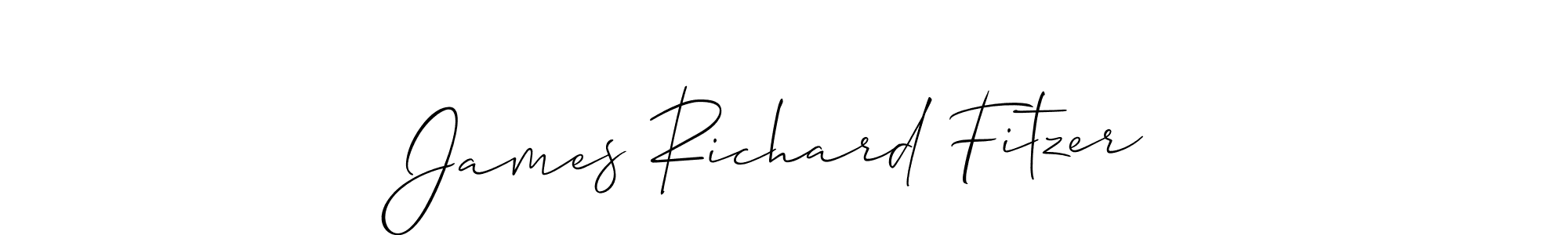 How to make James Richard Fitzer name signature. Use Allison_Script style for creating short signs online. This is the latest handwritten sign. James Richard Fitzer signature style 2 images and pictures png