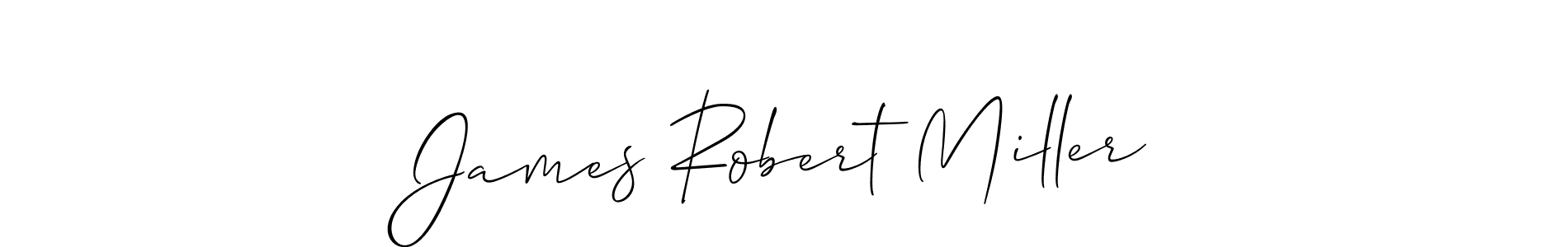 How to make James Robert Miller name signature. Use Allison_Script style for creating short signs online. This is the latest handwritten sign. James Robert Miller signature style 2 images and pictures png