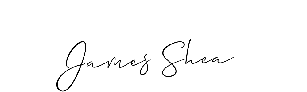 Design your own signature with our free online signature maker. With this signature software, you can create a handwritten (Allison_Script) signature for name James Shea. James Shea signature style 2 images and pictures png