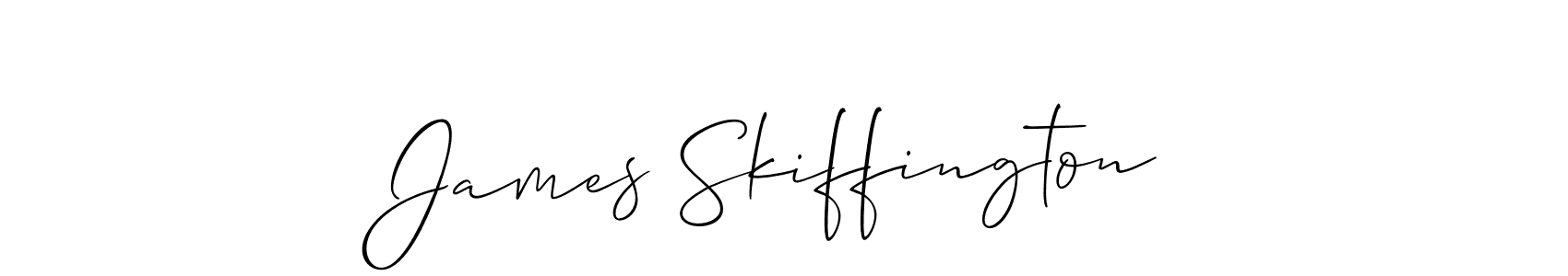 Allison_Script is a professional signature style that is perfect for those who want to add a touch of class to their signature. It is also a great choice for those who want to make their signature more unique. Get James Skiffington name to fancy signature for free. James Skiffington signature style 2 images and pictures png