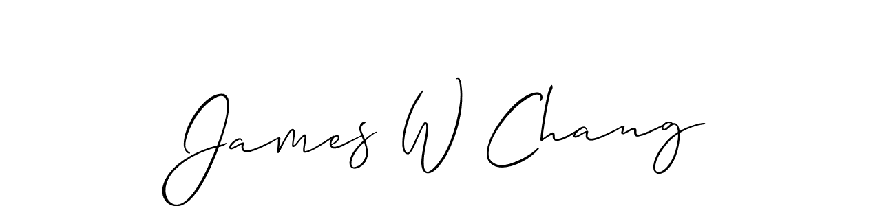 How to Draw James W Chang signature style? Allison_Script is a latest design signature styles for name James W Chang. James W Chang signature style 2 images and pictures png