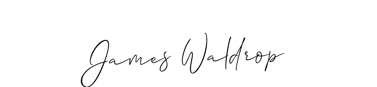 Make a beautiful signature design for name James Waldrop. With this signature (Allison_Script) style, you can create a handwritten signature for free. James Waldrop signature style 2 images and pictures png