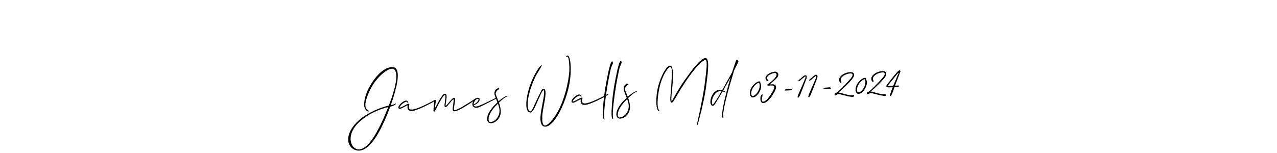 The best way (Allison_Script) to make a short signature is to pick only two or three words in your name. The name James Walls Md 03-11-2024 include a total of six letters. For converting this name. James Walls Md 03-11-2024 signature style 2 images and pictures png