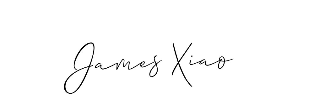 How to make James Xiao signature? Allison_Script is a professional autograph style. Create handwritten signature for James Xiao name. James Xiao signature style 2 images and pictures png