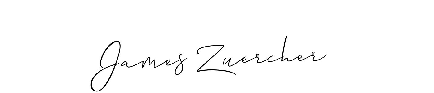 James Zuercher stylish signature style. Best Handwritten Sign (Allison_Script) for my name. Handwritten Signature Collection Ideas for my name James Zuercher. James Zuercher signature style 2 images and pictures png