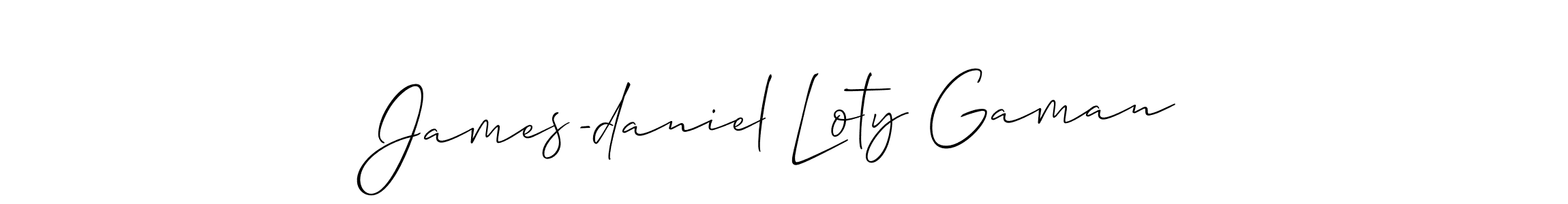 Use a signature maker to create a handwritten signature online. With this signature software, you can design (Allison_Script) your own signature for name James-daniel Loty Gaman. James-daniel Loty Gaman signature style 2 images and pictures png