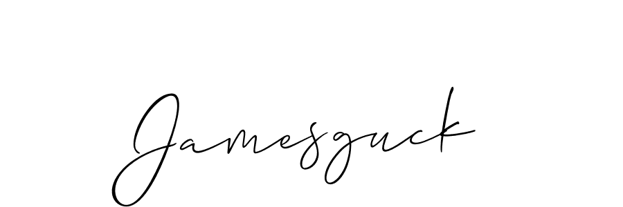 Design your own signature with our free online signature maker. With this signature software, you can create a handwritten (Allison_Script) signature for name Jamesguck. Jamesguck signature style 2 images and pictures png