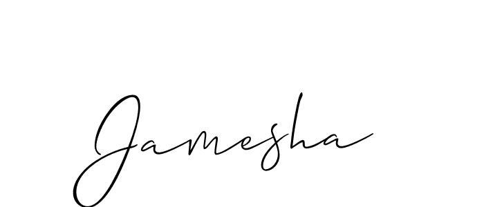 Create a beautiful signature design for name Jamesha. With this signature (Allison_Script) fonts, you can make a handwritten signature for free. Jamesha signature style 2 images and pictures png