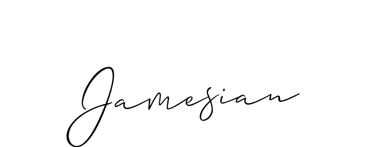 How to make Jamesian signature? Allison_Script is a professional autograph style. Create handwritten signature for Jamesian name. Jamesian signature style 2 images and pictures png