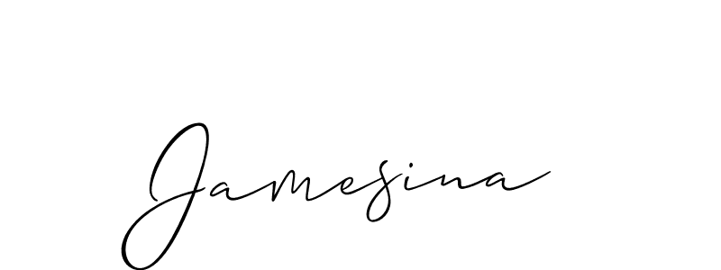 Jamesina stylish signature style. Best Handwritten Sign (Allison_Script) for my name. Handwritten Signature Collection Ideas for my name Jamesina. Jamesina signature style 2 images and pictures png