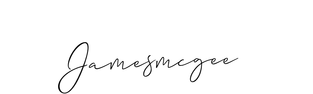 How to make Jamesmcgee name signature. Use Allison_Script style for creating short signs online. This is the latest handwritten sign. Jamesmcgee signature style 2 images and pictures png