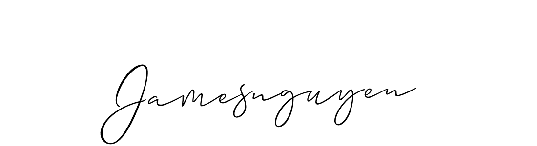How to Draw Jamesnguyen signature style? Allison_Script is a latest design signature styles for name Jamesnguyen. Jamesnguyen signature style 2 images and pictures png