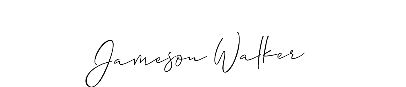 Jameson Walker stylish signature style. Best Handwritten Sign (Allison_Script) for my name. Handwritten Signature Collection Ideas for my name Jameson Walker. Jameson Walker signature style 2 images and pictures png