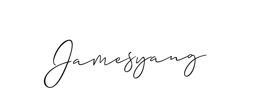 Allison_Script is a professional signature style that is perfect for those who want to add a touch of class to their signature. It is also a great choice for those who want to make their signature more unique. Get Jamesyang name to fancy signature for free. Jamesyang signature style 2 images and pictures png