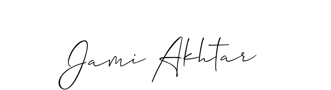 if you are searching for the best signature style for your name Jami Akhtar. so please give up your signature search. here we have designed multiple signature styles  using Allison_Script. Jami Akhtar signature style 2 images and pictures png