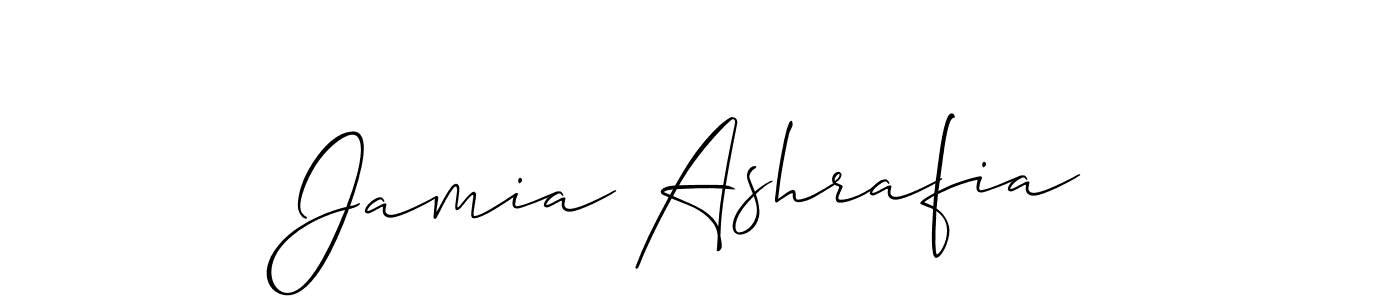 Similarly Allison_Script is the best handwritten signature design. Signature creator online .You can use it as an online autograph creator for name Jamia Ashrafia. Jamia Ashrafia signature style 2 images and pictures png