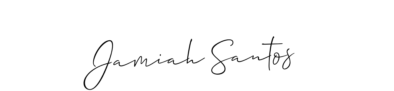 How to Draw Jamiah Santos signature style? Allison_Script is a latest design signature styles for name Jamiah Santos. Jamiah Santos signature style 2 images and pictures png