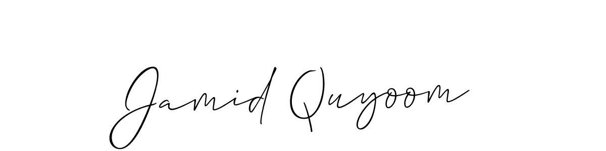 How to Draw Jamid Quyoom signature style? Allison_Script is a latest design signature styles for name Jamid Quyoom. Jamid Quyoom signature style 2 images and pictures png