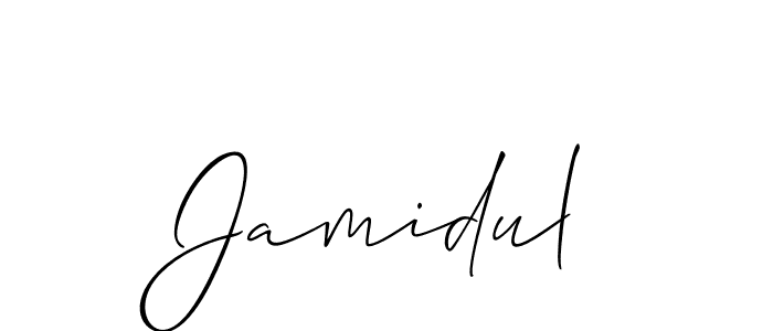 How to make Jamidul signature? Allison_Script is a professional autograph style. Create handwritten signature for Jamidul name. Jamidul signature style 2 images and pictures png