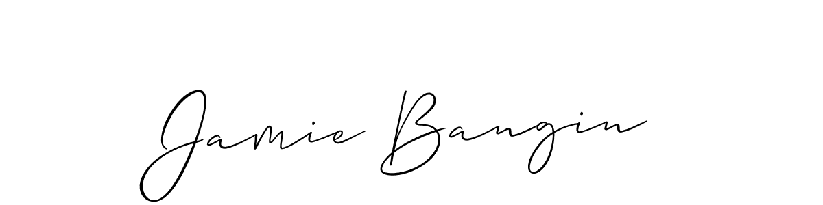 Make a short Jamie Bangin signature style. Manage your documents anywhere anytime using Allison_Script. Create and add eSignatures, submit forms, share and send files easily. Jamie Bangin signature style 2 images and pictures png