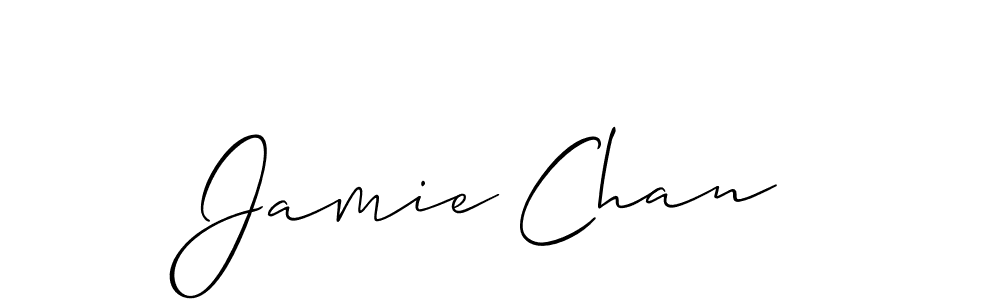 Allison_Script is a professional signature style that is perfect for those who want to add a touch of class to their signature. It is also a great choice for those who want to make their signature more unique. Get Jamie Chan name to fancy signature for free. Jamie Chan signature style 2 images and pictures png