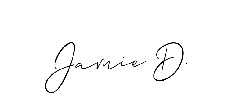 Check out images of Autograph of Jamie D. name. Actor Jamie D. Signature Style. Allison_Script is a professional sign style online. Jamie D. signature style 2 images and pictures png