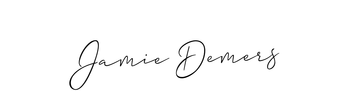 Make a beautiful signature design for name Jamie Demers. With this signature (Allison_Script) style, you can create a handwritten signature for free. Jamie Demers signature style 2 images and pictures png