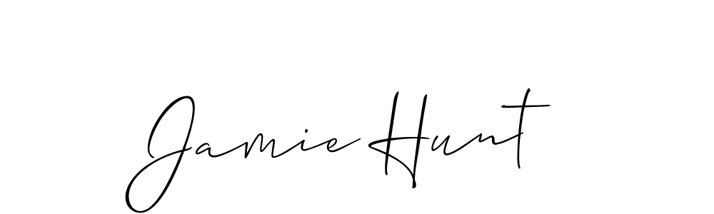 Allison_Script is a professional signature style that is perfect for those who want to add a touch of class to their signature. It is also a great choice for those who want to make their signature more unique. Get Jamie Hunt name to fancy signature for free. Jamie Hunt signature style 2 images and pictures png