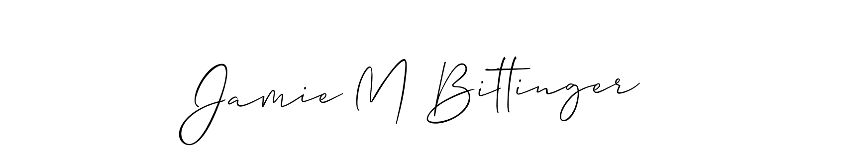 This is the best signature style for the Jamie M Bittinger name. Also you like these signature font (Allison_Script). Mix name signature. Jamie M Bittinger signature style 2 images and pictures png