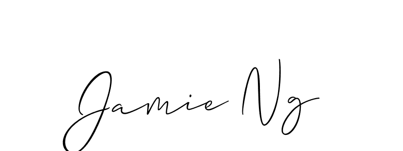 You should practise on your own different ways (Allison_Script) to write your name (Jamie Ng) in signature. don't let someone else do it for you. Jamie Ng signature style 2 images and pictures png