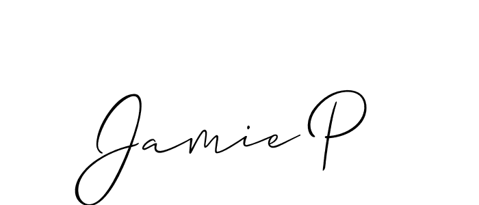 You can use this online signature creator to create a handwritten signature for the name Jamie P. This is the best online autograph maker. Jamie P signature style 2 images and pictures png