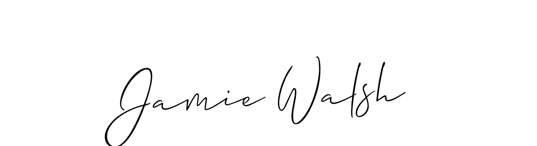 How to make Jamie Walsh name signature. Use Allison_Script style for creating short signs online. This is the latest handwritten sign. Jamie Walsh signature style 2 images and pictures png