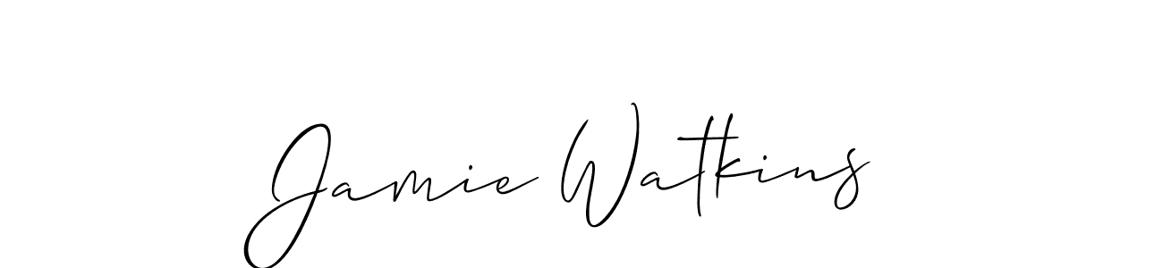 It looks lik you need a new signature style for name Jamie Watkins. Design unique handwritten (Allison_Script) signature with our free signature maker in just a few clicks. Jamie Watkins signature style 2 images and pictures png
