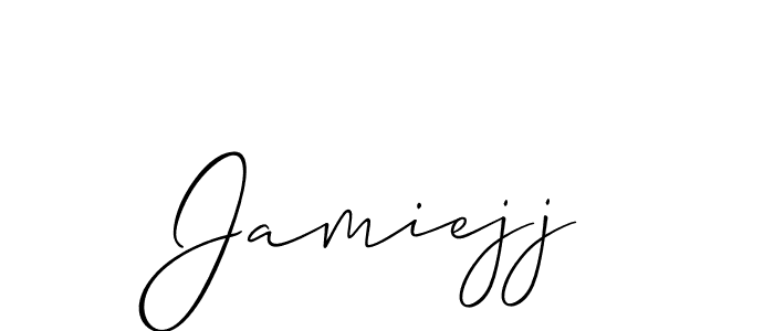 Allison_Script is a professional signature style that is perfect for those who want to add a touch of class to their signature. It is also a great choice for those who want to make their signature more unique. Get Jamiejj name to fancy signature for free. Jamiejj signature style 2 images and pictures png