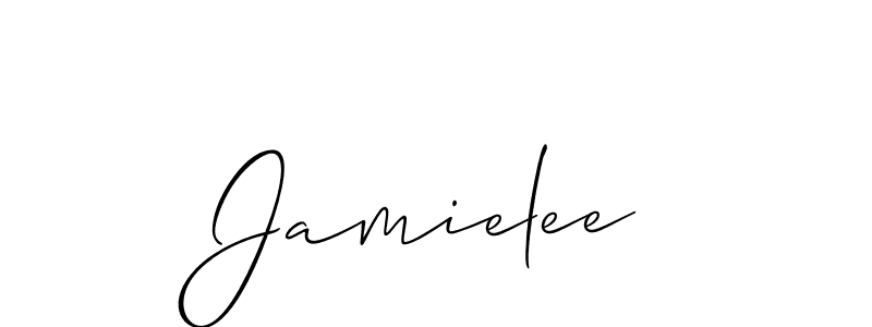 How to make Jamielee name signature. Use Allison_Script style for creating short signs online. This is the latest handwritten sign. Jamielee signature style 2 images and pictures png