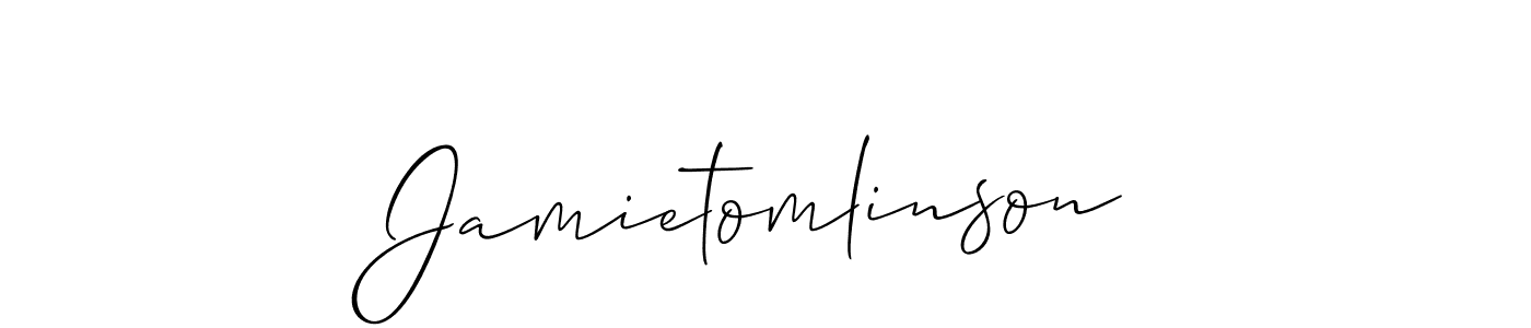 Jamietomlinson stylish signature style. Best Handwritten Sign (Allison_Script) for my name. Handwritten Signature Collection Ideas for my name Jamietomlinson. Jamietomlinson signature style 2 images and pictures png