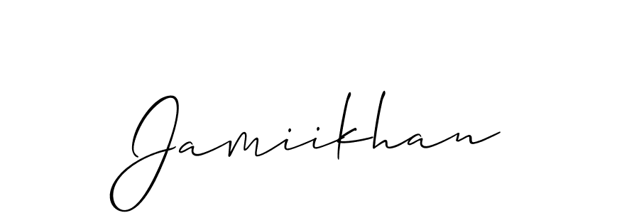 It looks lik you need a new signature style for name Jamiikhan. Design unique handwritten (Allison_Script) signature with our free signature maker in just a few clicks. Jamiikhan signature style 2 images and pictures png