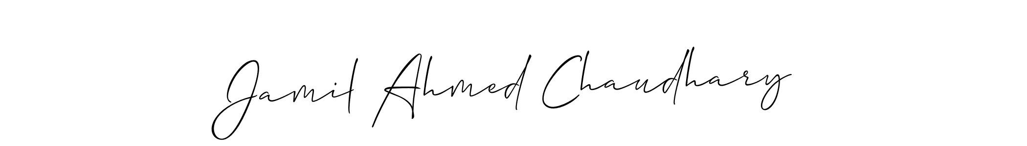 It looks lik you need a new signature style for name Jamil Ahmed Chaudhary. Design unique handwritten (Allison_Script) signature with our free signature maker in just a few clicks. Jamil Ahmed Chaudhary signature style 2 images and pictures png
