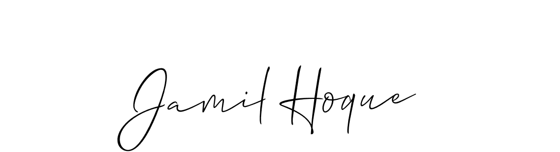 Also we have Jamil Hoque name is the best signature style. Create professional handwritten signature collection using Allison_Script autograph style. Jamil Hoque signature style 2 images and pictures png
