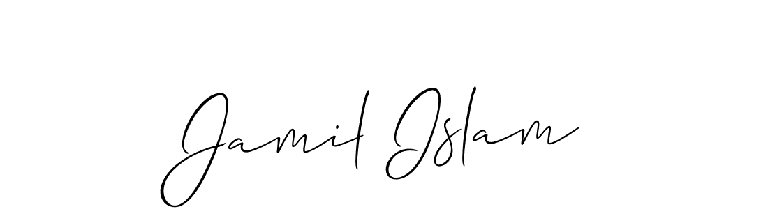 if you are searching for the best signature style for your name Jamil Islam. so please give up your signature search. here we have designed multiple signature styles  using Allison_Script. Jamil Islam signature style 2 images and pictures png
